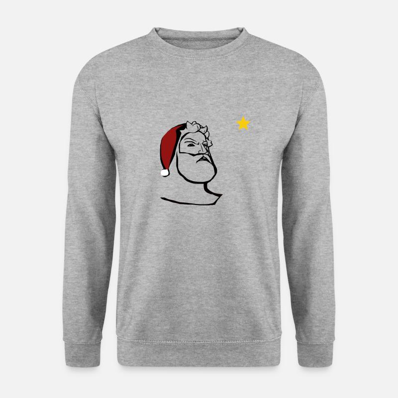 Weihnachtsmann - Unisex Pullover - Weißgrau meliert