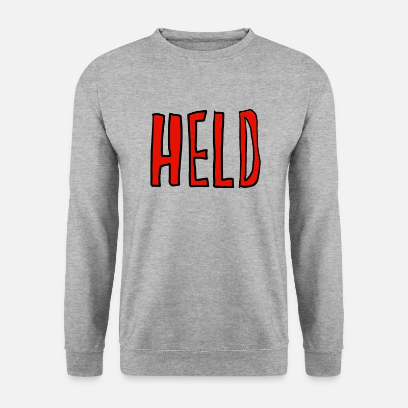 Held - Unisex Pullover - Weißgrau meliert