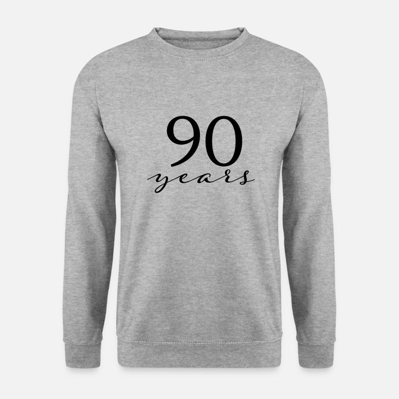 90 Jahre - Unisex Pullover - Weißgrau meliert