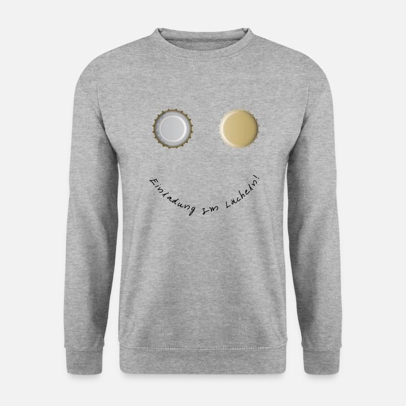 Einladung zm Lächeln - Unisex Pullover - Weißgrau meliert