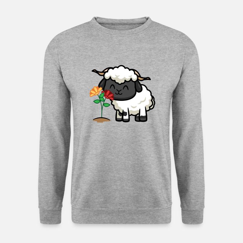 Halten Sie inne und riechen Sie an den Blumen <3 - Unisex Pullover - Weißgrau meliert