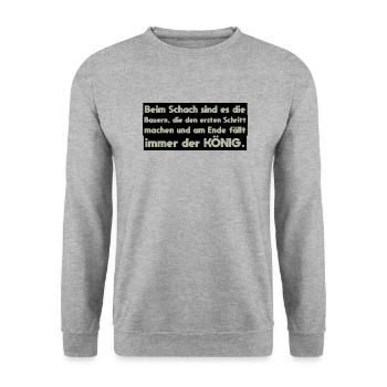 Farmer Saying - Unisex Sweatshirt - salt & pepper - Front - Alina (178cm) & Michal (187cm)