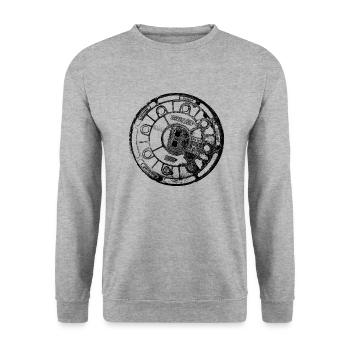 Fränkische DBGU - Unisex Pullover - Weißgrau meliert - Vorne - Alina (178cm) & Michal (187cm)