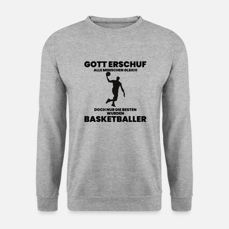 Basketball - Unisex Pullover - Weißgrau meliert