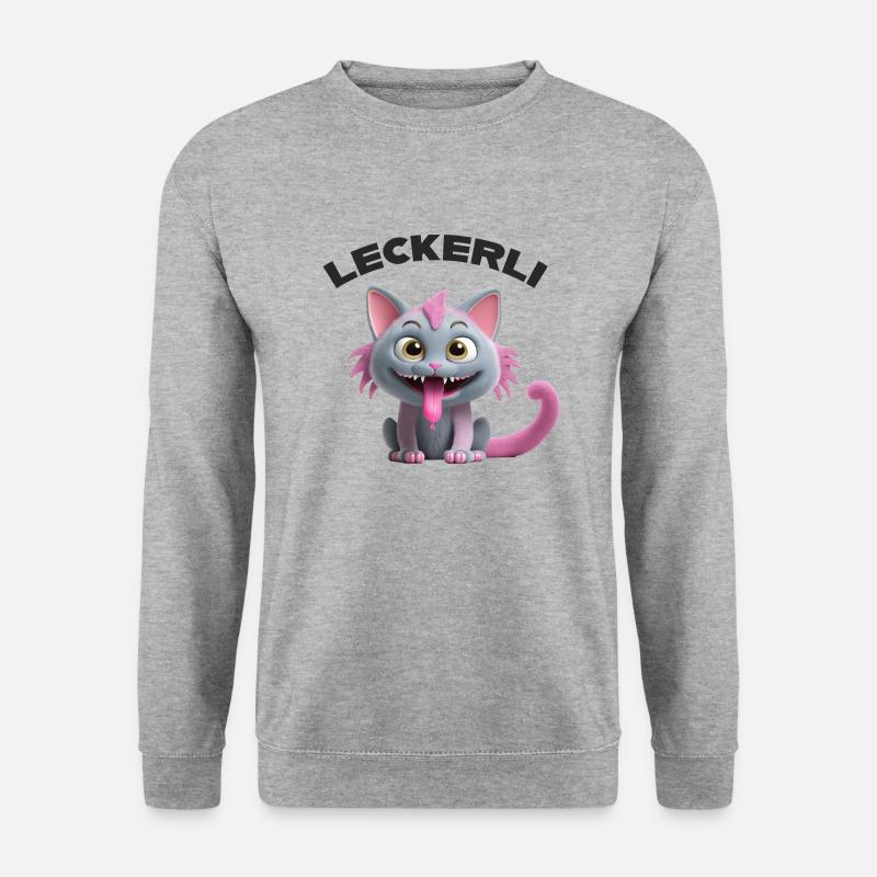 Traiter le monstre chat - Sweat-shirt Unisexe - gris chiné