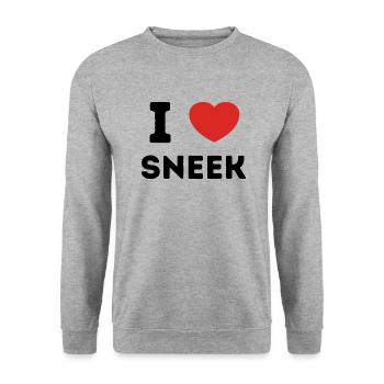 J’aime Sneek Pays-Bas - Sweat-shirt Unisexe - gris chiné - Devant - Alina (178cm) & Michal (187cm)