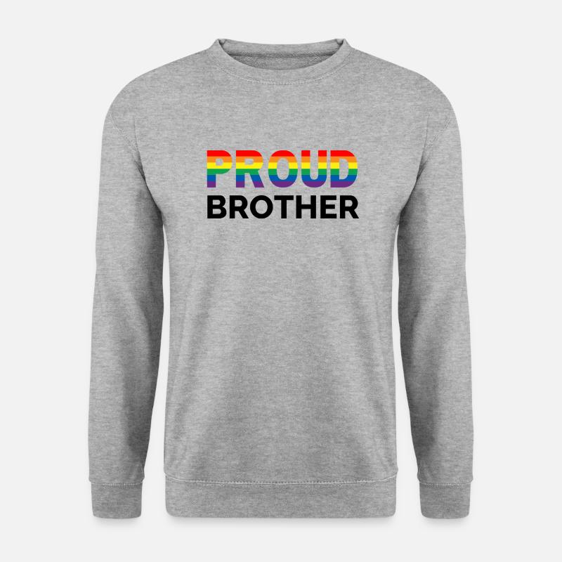 Proud Brother - Unisex Pullover - Weißgrau meliert