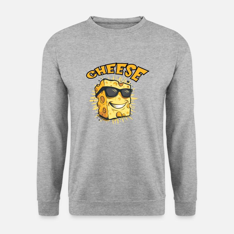Smiling Cheese - Unisex Pullover - Weißgrau meliert