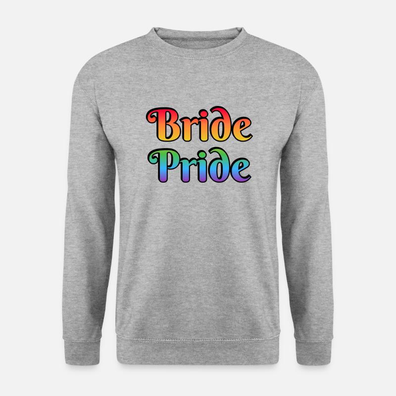 Braut Pride Lesbische Hochzeit - Unisex Pullover - Weißgrau meliert
