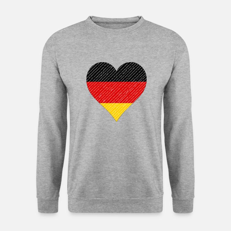 Deutschland in vielen Sprachen - Unisex Pullover - Weißgrau meliert