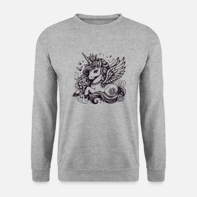 Himmelszauber - Unisex Pullover - Weißgrau meliert