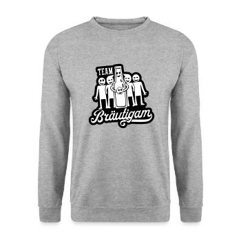Fête du marié de mariage - Sweat-shirt Unisexe - gris chiné - Devant - Alina (178cm) & Michal (187cm)