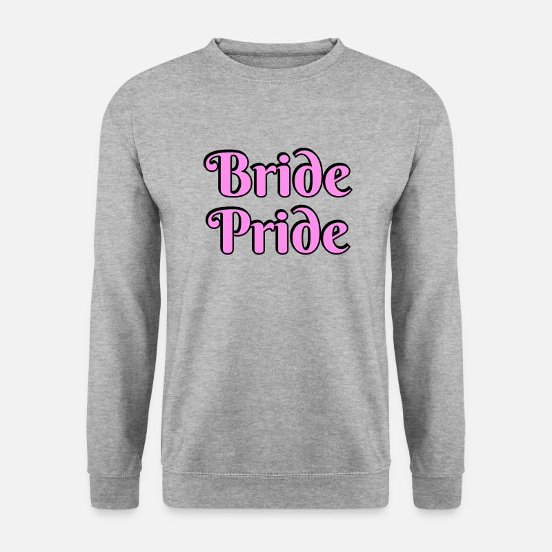 Braut Pride Lesbische Hochzeit - Unisex Pullover - Weißgrau meliert