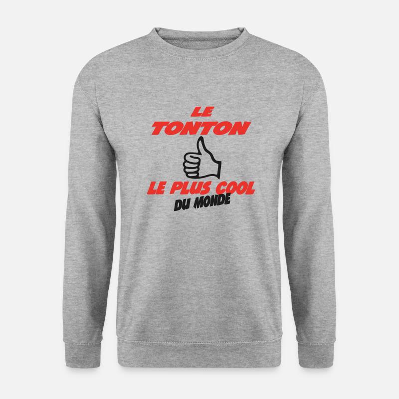 DER COOLSTE ONKEL DER WELT - Unisex Pullover - Weißgrau meliert