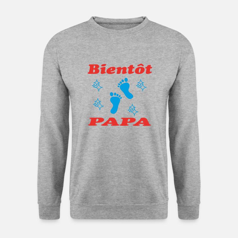 BALD VATER - Unisex Pullover - Weißgrau meliert