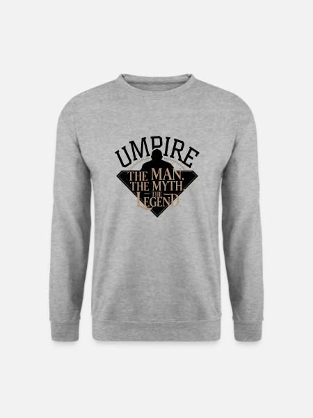 Umpire The Man Myth Legend - Unisex Pullover - Weißgrau meliert