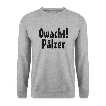 Owacht Pälzer - Unisex Pullover - Weißgrau meliert - Vorne - Alina (178cm) & Michal (187cm)