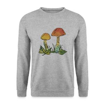 Mycètes - Sweat-shirt Unisexe - gris chiné - Devant - Alina (178cm) & Michal (187cm)
