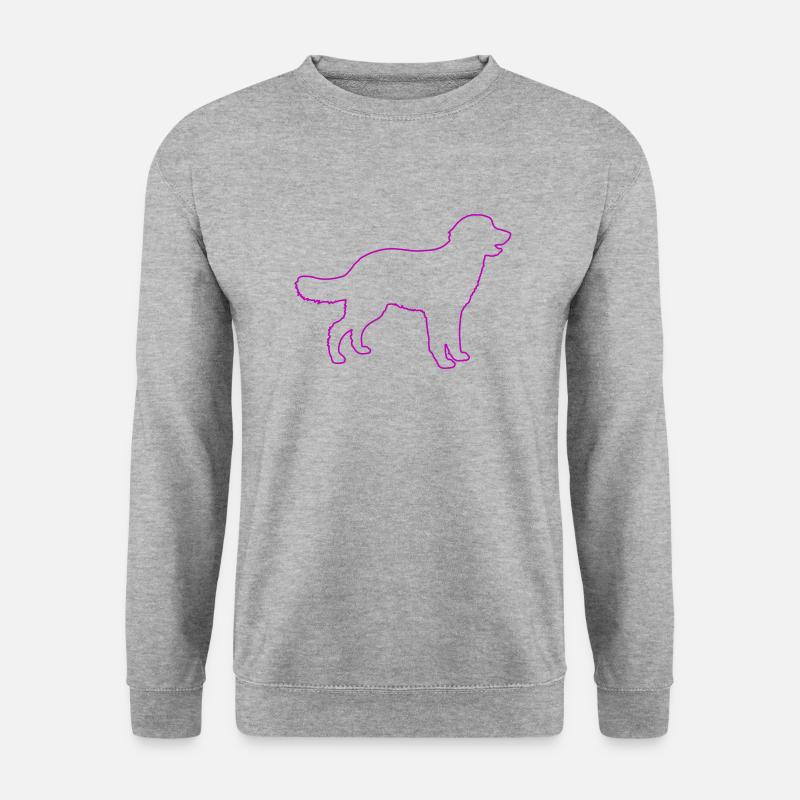 hund - Unisex Pullover - Weißgrau meliert