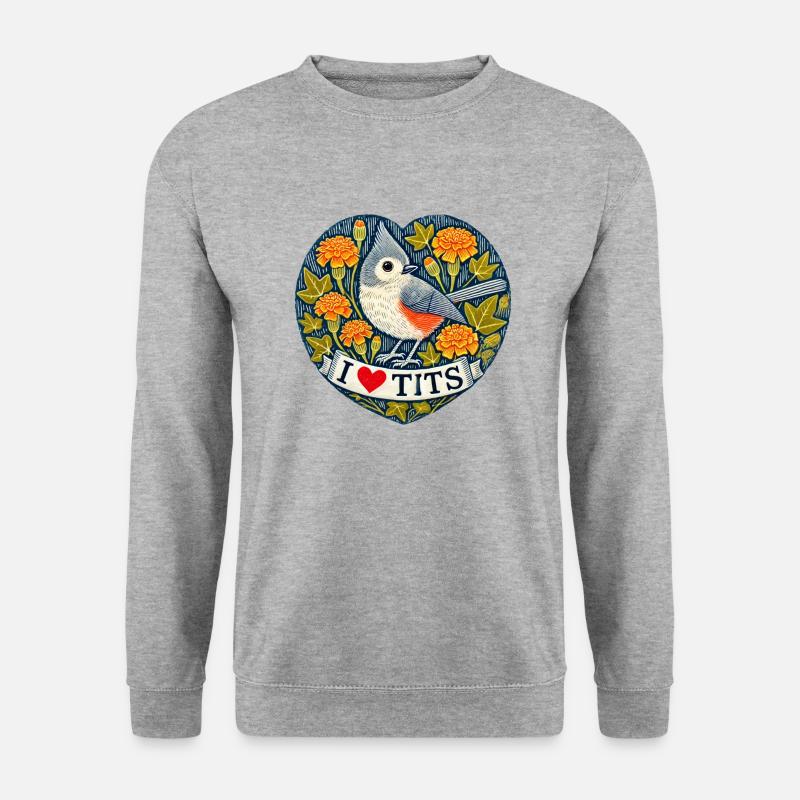Indianermeise - Unisex Pullover - Weißgrau meliert