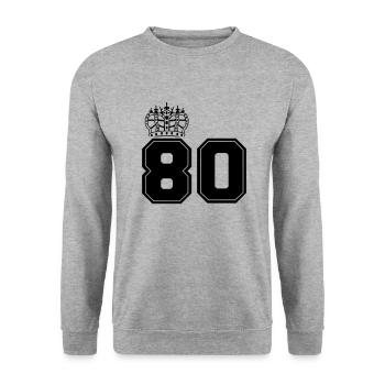 80 très grand lit - Sweat-shirt Unisexe - gris chiné - Devant - Alina (178cm) & Michal (187cm)