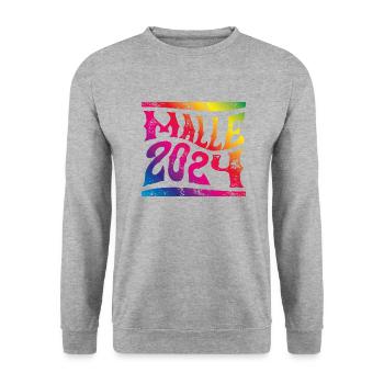 Malle 2024 Colorful Mallorca - Unisex Sweatshirt - salt & pepper - Front - Alina (178cm) & Michal (187cm)