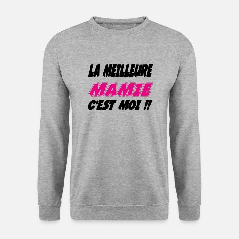 Die beste Oma bin ich - Unisex Pullover - Weißgrau meliert