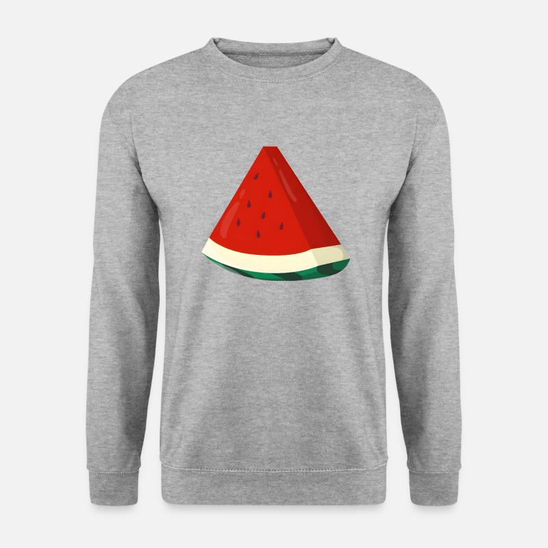 Melonen Design - Unisex Pullover - Weißgrau meliert