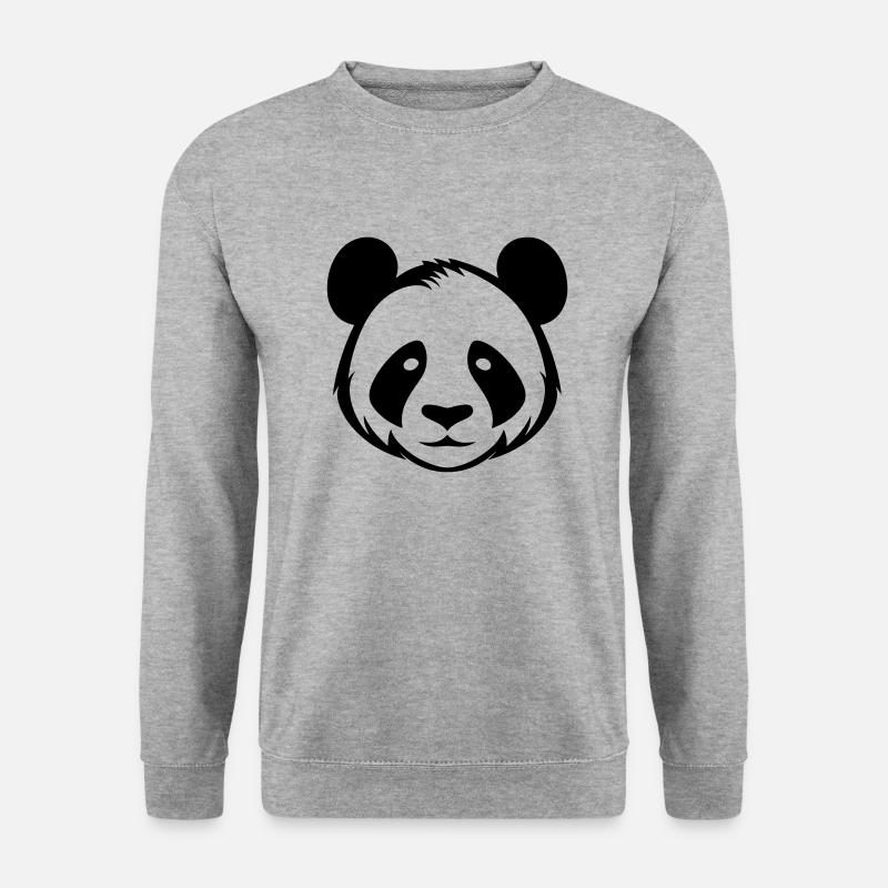 Panda head - Unisex Sweatshirt - salt & pepper
