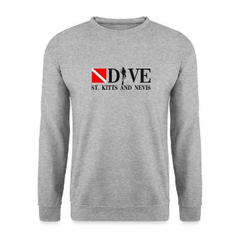 Plongée - Saint-Kitts-et-Nevis - Plongeur - Taucher - Sweat-shirt Unisexe - gris chiné - Devant - Alina (178cm) & Michal (187cm)