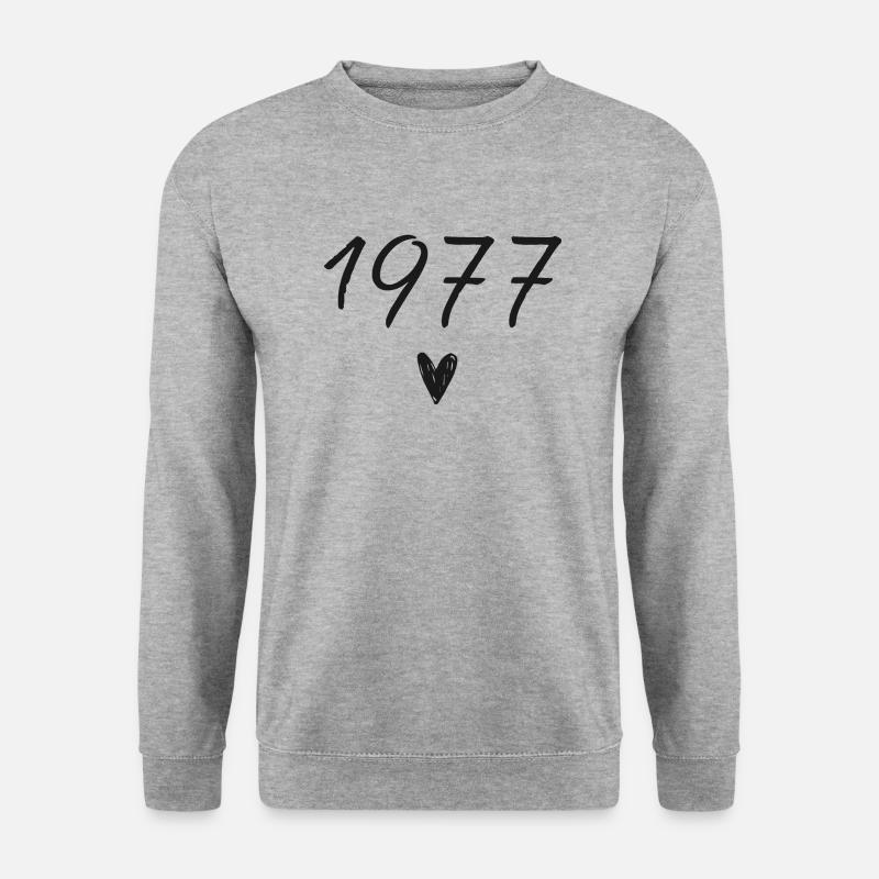 Herzjubiläum 1977 - Unisex Pullover - Weißgrau meliert