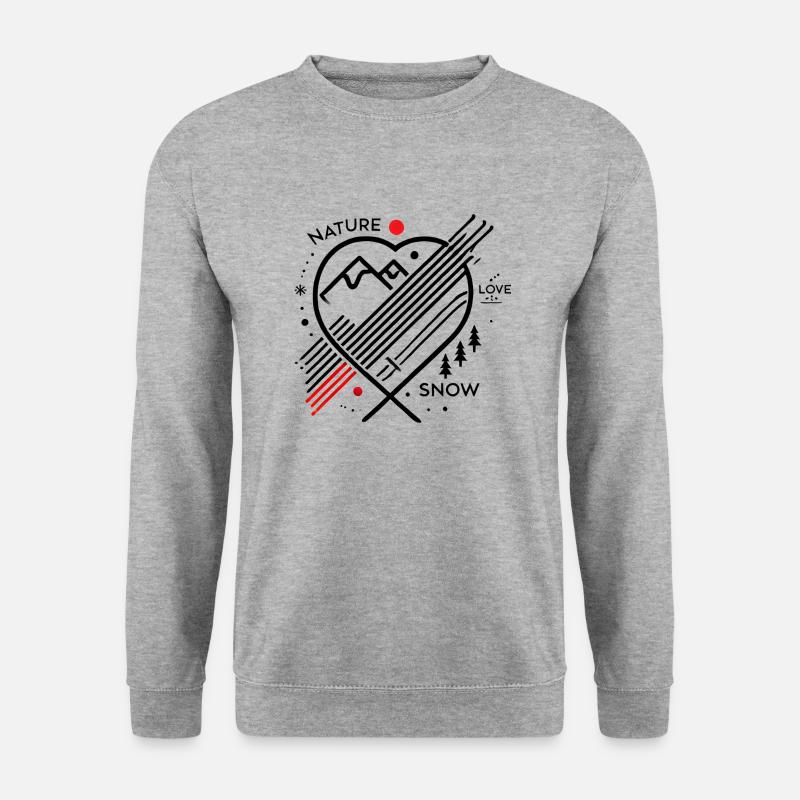 Nature Snow Love - Unisex Pullover - Weißgrau meliert