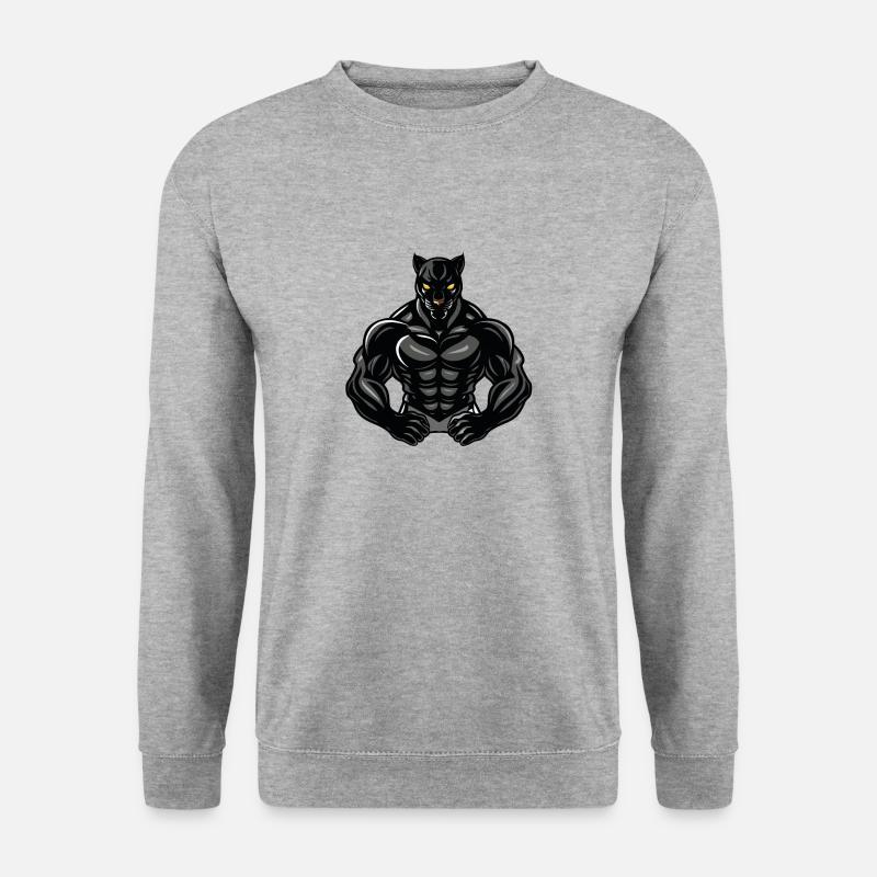 panther comic - Unisex Pullover - Weißgrau meliert