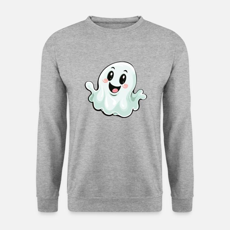 ghost funny - Unisex Pullover - Weißgrau meliert