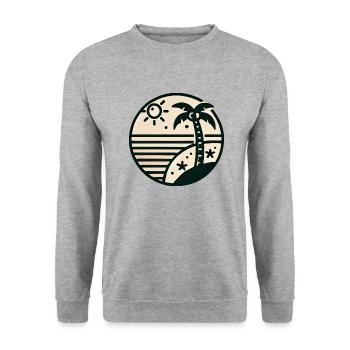 Küste - Unisex Pullover - Weißgrau meliert - Vorne - Alina (178cm) & Michal (187cm)