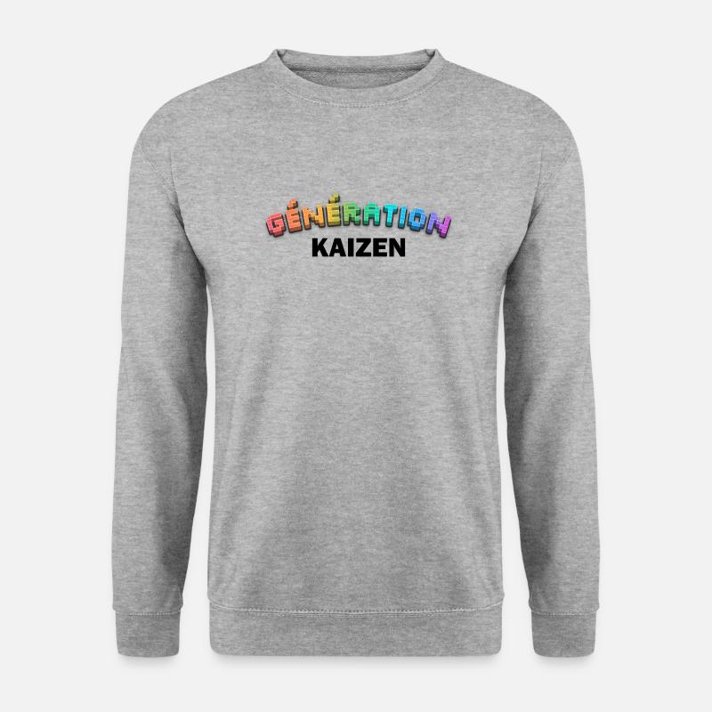 GENERATION KAIZEN XL - Unisex Pullover - Weißgrau meliert