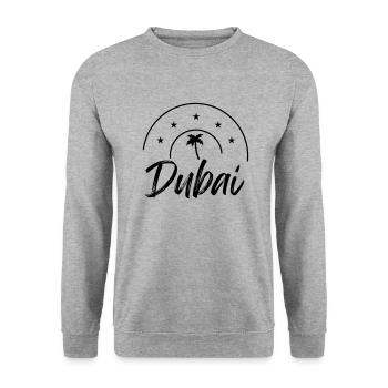 Dubai - Unisex Pullover - Weißgrau meliert - Vorne - Alina (178cm) & Michal (187cm)