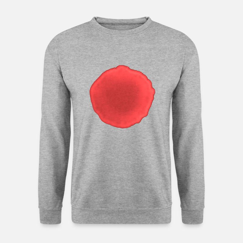 Punkt Rot - Unisex Pullover - Weißgrau meliert