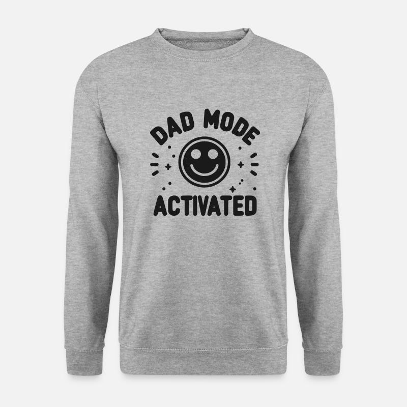 Papa-Modus aktiviert - Unisex Pullover - Weißgrau meliert