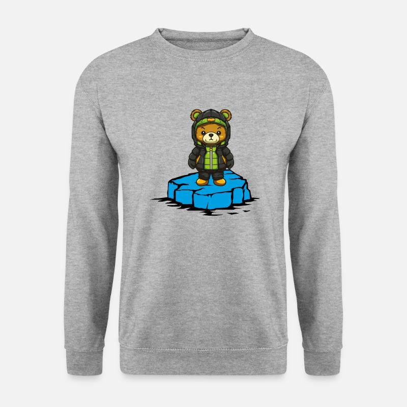 Bär Eisscholle - Unisex Pullover - Weißgrau meliert