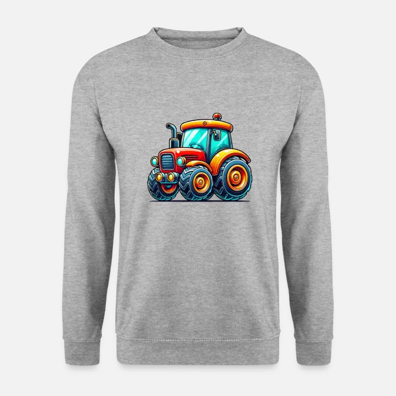 Traktor - Unisex Pullover - Weißgrau meliert