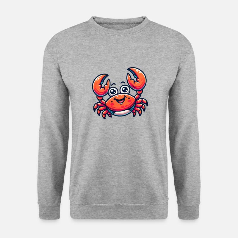 krabbe comic - Unisex Pullover - Weißgrau meliert