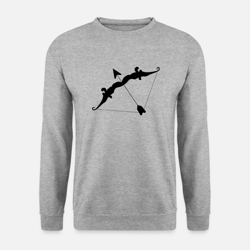 Amor-Bogen - Unisex Pullover - Weißgrau meliert