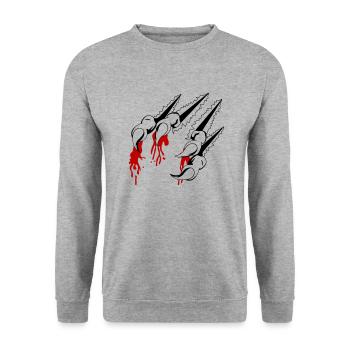 claws 01 - Unisex Sweatshirt - salt & pepper - Front - Alina (178cm) & Michal (187cm)