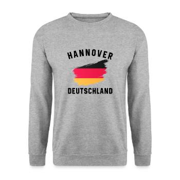Drapeau de l’Allemagne - Conception créative de coups de pinceau - Sweat-shirt Unisexe - gris chiné - Devant - Alina (178cm) & Michal (187cm)