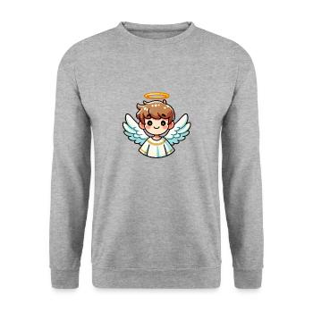 Angel Boy - Unisex Sweatshirt - salt & pepper - Front - Alina (178cm) & Michal (187cm)