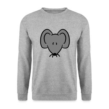 Mouse Mouse Cute Little Rat Rodent Friendly - Unisex Sweatshirt - salt & pepper - Front - Alina (178cm) & Michal (187cm)