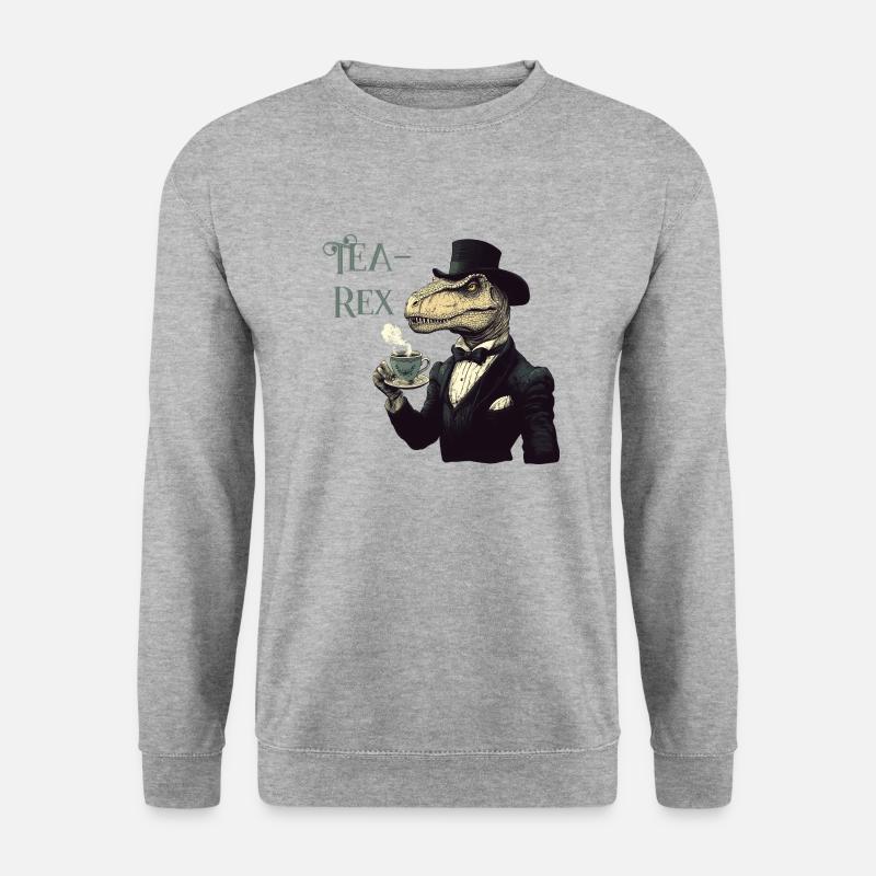 Tea-Rex Meme - Unisex Sweatshirt - salt & pepper