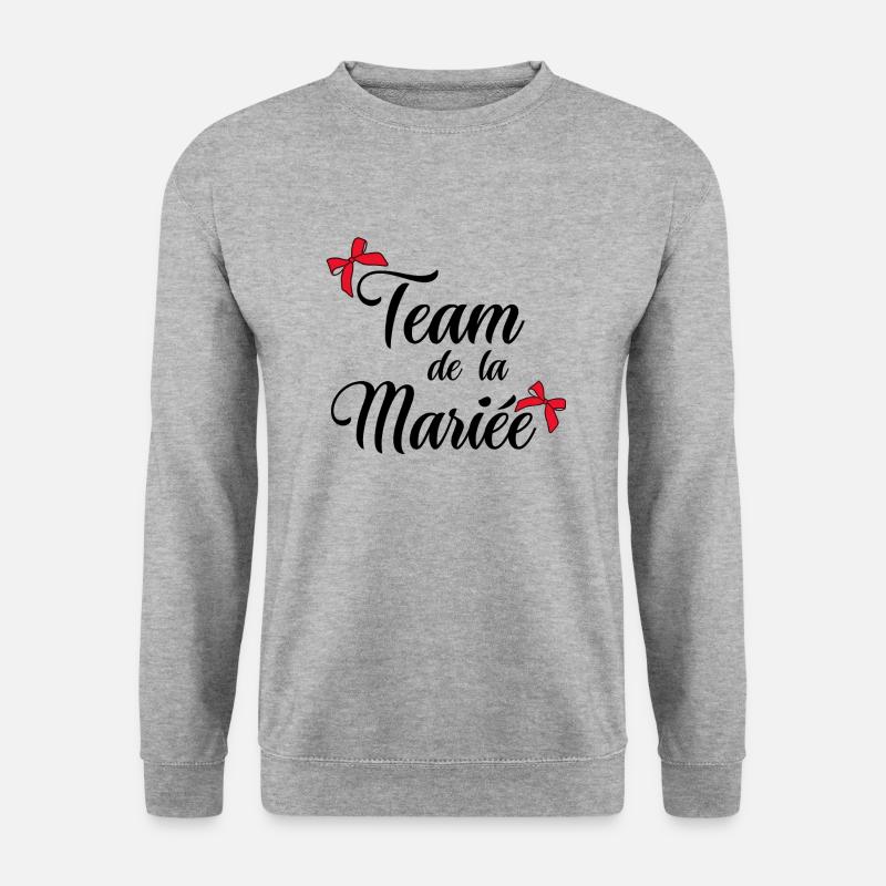 Team-Schleife der Braut - Unisex Pullover - Weißgrau meliert