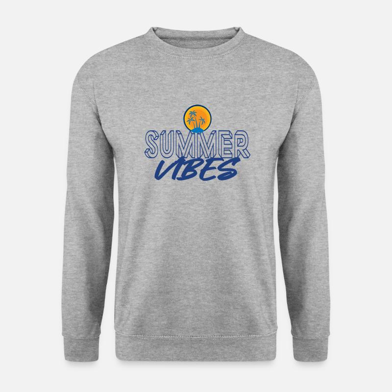 Vibrationen im Sommer - Unisex Pullover - Weißgrau meliert